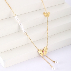 Gold Plated Jewelry Stainless Steel Necklace NS-1469