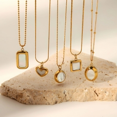Gold Plated Jewelry Stainless Steel Necklace NS-1483