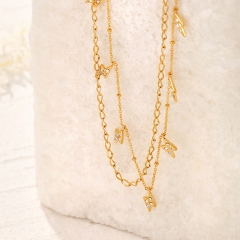 Gold Plated Jewelry Stainless Steel Necklace NS-1405