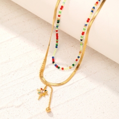 Gold Plated Jewelry Stainless Steel Necklace NS-1382