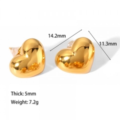 Hollow Gold Hoop Earrings Tarnish Free Gold Plated Stainless Steel Jewelry ES-2433