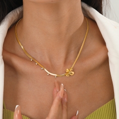Gold Plated Jewelry Stainless Steel Necklace NS-1465