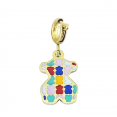 Stainless Steel Clasp Pendant Charm for Bracelet and Necklace   TK0189G
