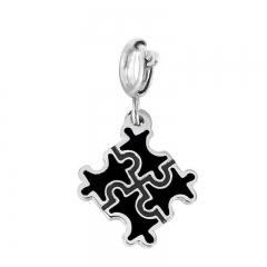 Stainless Steel Clasp Pendant Charm for Bracelet and Necklace   TK0172K