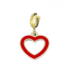 Stainless Steel Clasp Pendant Charm for Bracelet and Necklace   TK0176RG