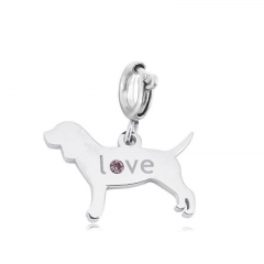 Stainless Steel Clasp Pendant Charm for Bracelet and Necklace   TK0260P