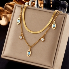 new stainless steel women gold plated necklace NS-1639