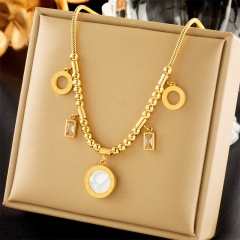 new stainless steel women gold plated necklace NS-1610