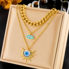 new stainless steel women gold plated necklace NS-1625