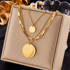 new stainless steel women gold plated necklace NS-1636