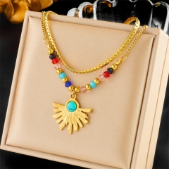 new stainless steel women gold plated necklace NS-1650