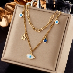 new stainless steel women gold plated necklace NS-1638