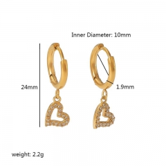 Gold Stud Earrings Gold Plated Stainless Steel Jewelry ES-2796G