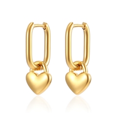 stainless steel gold plated women luxury statement earrings   ES-2928G