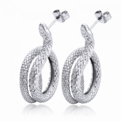 stainless steel gold plated women luxury statement earrings   ES-2920S