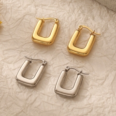 stainless steel gold plated women luxury statement earrings   ES-2955