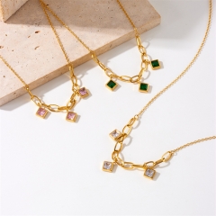 gold plated stainless steel necklace for women jewelry NS-1822