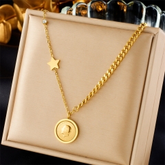 gold plated stainless steel necklace for women jewelry NS-1828