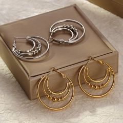 stainless steel hypoallergenic chunky hoop earrings for women  ES-2976