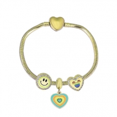 Stainless Steel Heart Women charms Bracelet  XK3591