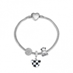 Stainless Steel Heart Women charms Bracelet  XK3644