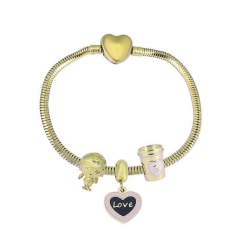 Stainless Steel Heart Women charms Bracelet  XK3598