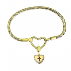 Stainless Steel Heart Bracelet Charms Wholesale  PDM256