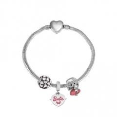 Stainless Steel Heart Women charms Bracelet  XK3652