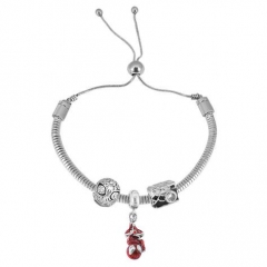 Stainless Steel Adjustable Snake Chain Bracelet with charms  CL3233