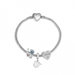 Stainless Steel Heart Women charms Bracelet  XK3637