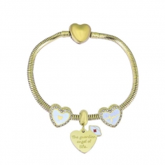 Stainless Steel Heart Women charms Bracelet  XK3576
