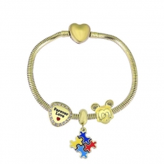 Stainless Steel Heart Women charms Bracelet  XK3581