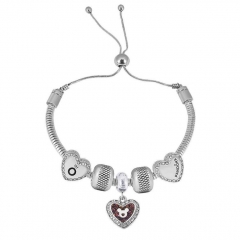 Stainless Steel Adjustable Snake Chain Bracelet with charms  CL5047