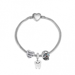 Stainless Steel Heart Women charms Bracelet  XK3632