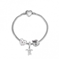 Stainless Steel Heart Women charms Bracelet  XK3633