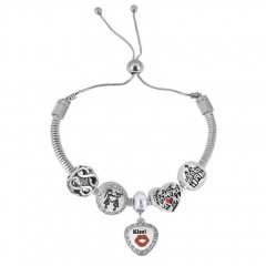 Stainless Steel Adjustable Snake Chain Bracelet with charms  CL5017