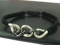 Ceramic and stainless steel braided bracelet BS-0793A