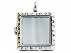 Stainless Steel  Locket Pendant With Czs PS-863