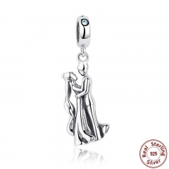 Fashion 925 Sterling Silver Crystals Pendant Charms fit Bracelets Necklace Lover Engagement Gift SCC026 CHARM-0091