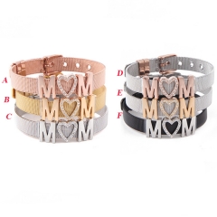 Stainless Steel Bracelet with Alloy Charms BS-2022