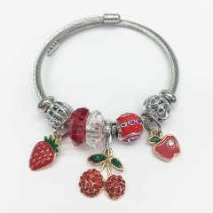 Stainless Steel Bracelet With Alloy Charms BS-1800H