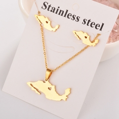 Stainless Steel Cheap Gold Jewelry Set  XXXS-0026