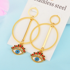 Personality Lucky Eyes Fashion Punk Stainless Steel Earrings XXXE-0068
