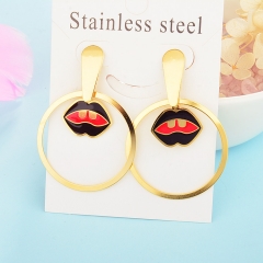 New Exaggerated Evil Eye Stainless Steel Earrings for Women XXXE-0056