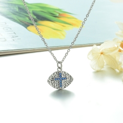Stainless Steel Chain and Brass Pendant Necklace TTTN-0157A