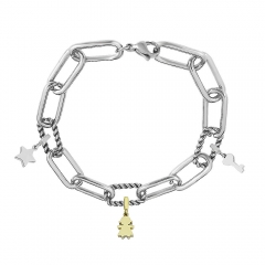Stainless Steel Me Link Bracelet with Small Charms ML103