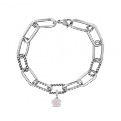 Stainless Steel Me Link Bracelet with Small Charms ML259