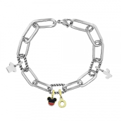 Stainless Steel Me Link Bracelet with Small Charms ML141