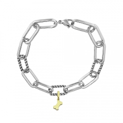 Stainless Steel Me Link Bracelet with Small Charms ML194