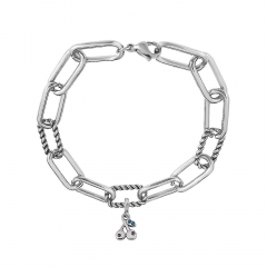 Stainless Steel Me Link Bracelet with Small Charms ML234